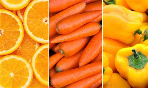 turuncu meyve ve sebzeler